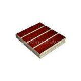 Red Wooden Grooved Acoustic Panel For Hospitals , Low Formaldehyde thumbnail-1