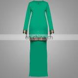 Wholesale Fashion Green Beaded Mermaid Latest Kebaya Modern Design Baju Kurung From Manxun thumbnail-5