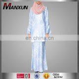 Elegant Malaysia Women Wear Latest Fashion Abaya Designs Baju Kurung Attractive Printing Suit Online