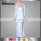 Elegant Malaysia Women Wear Latest Fashion Abaya Designs Baju Kurung Attractive Printing Suit Online thumbnail-1