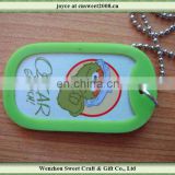 plastic dag tag with ball chain for kids