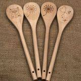 Wooden Spoons,Made of Chinese Cherry,with Laser Printing thumbnail-1