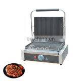 Commercial Sandwich Panini Press Grill Full Grooved Plate Electric Contact Grill Commercial Panini Press thumbnail-1