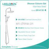 Wall Mount Select Button Rain Bathroom Shower Set System in Complete Set thumbnail-2