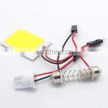 1Pcs White T10 24 Smd Cob Led Panel Car Auto Interior Reading Map Lamp Bulb Light Dome Festoon BA9S 3Adapter DC 12v thumbnail-1