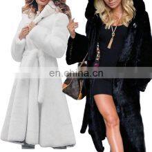 Wholesale Faux Fur Hooded Oversized Warm Fashion New Winter Long Fur Collar Hooded Coat thumbnail-1