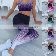 2020 Fashion Custom Printed Leggings High Waist Yoga Pants Wholesale Sexy Women Yoga Sets thumbnail-1