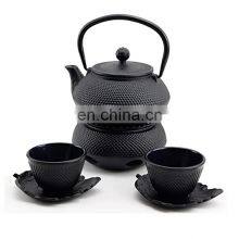 Black Painting Cast Iron Teapot With Heater, Teapot Heater thumbnail-3