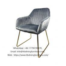 New Velvet Gold Leg Armchair