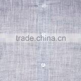 High Quality Grey Textured Men's Shirts Short Sleeve Mother Pearl Button thumbnail-5