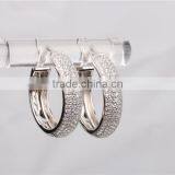 China Jewellery ss 925 Silver CZ Hoop Ring Type Earring Wholesale thumbnail-2