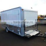 White Uniaxial Food Cart Beach Food Truck Trailer Hot Dog Hamburger Ice Cream Traction Cart By China's Largest Factory thumbnail-1