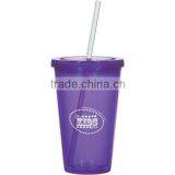 Plastic Double Wall Cup - 22OZ Double Wall Tumbler 16oz thumbnail-3