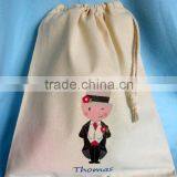 Yellow Cotton Drawstring Bag thumbnail-5