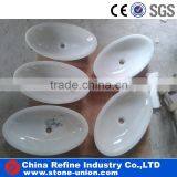 Beautiful White Marble Bathroom Sink thumbnail-2