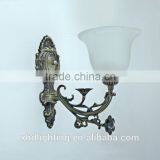 Vintage Glass Lamp Wrought Iron Chandelier Antique Ceiling Pendant Light Hanging Fixture