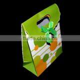 2016 Green Luxury Shopping Paper Bag With Ribbon Handle thumbnail-1