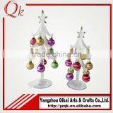 Nice Dismountable Balls Decorated White Glass Christmas Tree