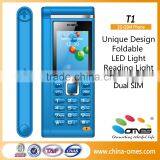 factory 1.77inch 1000mah battery with LED Lamp long time battery mobile phone