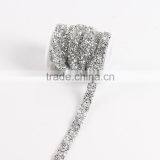 Customize Design Strass Chain,silver Rhinestone Belt With Hotfix Glue thumbnail-2