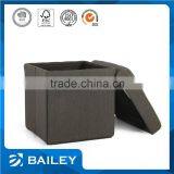 Fabric Covered Home Goods Cube Ottoman With 4 Wooden Legs Quality Choice thumbnail-2