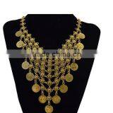 New Gypsy Boho Ethnic Silver Plated Alloy Coin Tassel Charm Necklace thumbnail-3