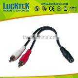Audio/vedio Cable,RCA Male TO 3.5mm Stereo Female Cable, High Qulity