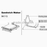 2000W Big Die-cast Sandwich Press XJ-9k113 thumbnail-5