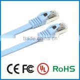 Blue Color 4 Pairs 32awg Copper Shielded Twisted Pair Cable Cat 6 Flat Patch Cord thumbnail-2