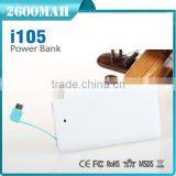 Best Selling Products Portable Credit Card Power Bank 2600mah thumbnail-3