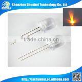 Round Head Water Clear Lens Yellow Led 10MM thumbnail-1