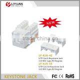 LY-KJ5-55 90 Degree Rj45 Cat5e Keystone Jack With Free Sample