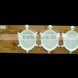 HM0051-6006 Durable porcelain 4pcs Tortoise shape snack dish and wood tray