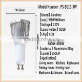 Latest Technology Gu10 Led Spotlight 180LM 220v Led Spot Light 50mm Gu10 Led Bulb thumbnail-6