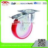 All Size China Hot-sale High Quality Red PU Industrial Caster thumbnail-2