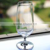 Glass Drinkware Custom Type Certification Glalead Free Clear Crystal Stem Big Glass Beer With Rose Gold Stand thumbnail-2