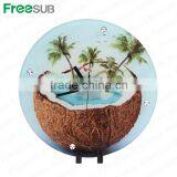 Fashion Wholesale L300*H300*W5mm Toughened Sublimation Glass Digital Clock