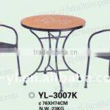 Outdoor Garden Metal Round Mosaic Table Set thumbnail-1