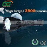 Aluminum Body 3 Watt 9 Watt 12 Watt Super Bright Rechargeable Led Police Flashlight Torch