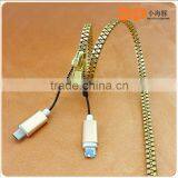 New Premium Colorful Zipper Design 2 in 1 Charging Cable for Android and Iphone thumbnail-5