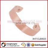 Wide Brass Magnetic Bracelet Two Magnets Over 2000 Gauss thumbnail-1