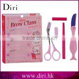 Makeup Beauty Kit Eyebrow Stencil Eyeliner Pencil Blade Cutter Trimmer FULL Set thumbnail-1