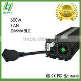 Hydroponic Light ballast 600W Dimmable With Cooling Fan HID Ballast