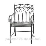 Wrought Iron Folding Chair in Antique Black Color thumbnail-3