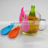 Factory Custom Promotional Gift Creative Rabbit Silicone Tea Bag Holder thumbnail-1