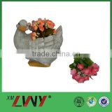 Duck shape china white indoor plant pots