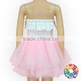 Sequin Bow Front Girls Perform Short Skirt 4 Layers Tulle Baby Ballet Tutu Skirt Girls thumbnail-5