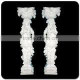 Garden Decoration Hot Sale Stone Carvings and Sculpture Column With Woman Statue Sculpture thumbnail-4