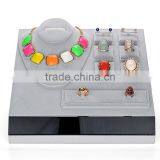 Velvet Cover MDF Necklace Ring Display Tray for Jewelry thumbnail-4