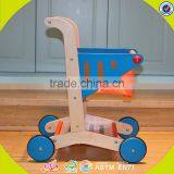Wholesale Baby Wooden Shopping Cart Toy, Orange Color Wooden Shopping Cart Toy, Cheap Wooden Shopping Cart Toy W16E016 thumbnail-4
